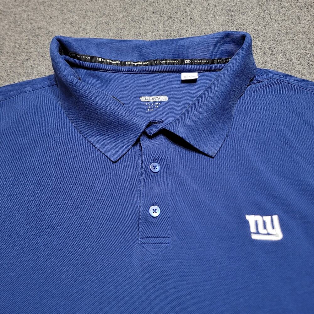 New York Giants Shirt Mens 4XB 4XL Blue CB DryTec Pique Golf Polo Performance
